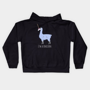 Funny Llama Unicorn Lllamacorn Kids Hoodie